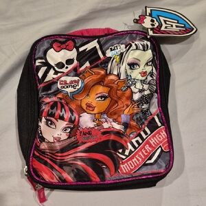 Monster High Black and Pink Lunch Bag